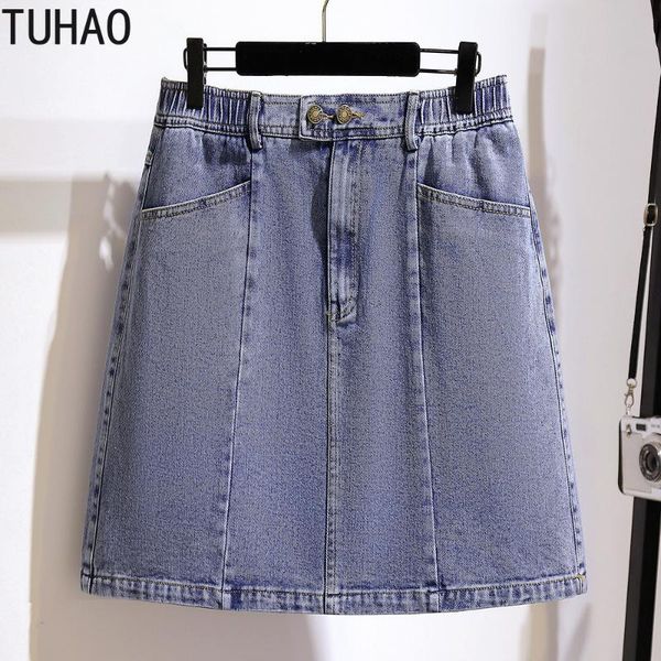 summer mini denim skirt plus size 6xl 5xl 4xl 3xl women high waist single button pockets skirts wm23, Black
summer mini denim skirt plus size 6xl 5xl 4xl 3xl women high waist single button pockets skirts wm23, Black