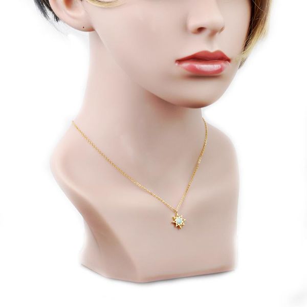 attract stainless steel north star with blue opal stone statement necklaces fashion jewelry gold chain collares mujer pendant, Silver
attract stainless steel north star with blue opal stone statement necklaces fashion jewelry gold chain collares mujer pendant, Silver