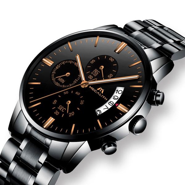 wristwatches megalith luxury watch for mens waterproof chronogra date quartz fashion stainless steel men relogio masculino, Slivery;brown
wristwatches megalith luxury watch for mens waterproof chronogra date quartz fashion stainless steel men relogio masculino, Slivery;brown