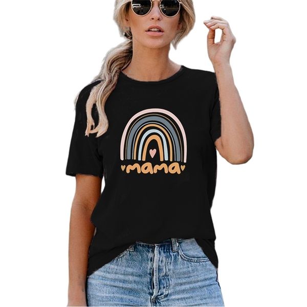 rainbow mama letter print t shirt women casual short sleeve o neck loose tshirt summer female tee streetwear 210522, White
rainbow mama letter print t shirt women casual short sleeve o neck loose tshirt summer female tee streetwear 210522, White