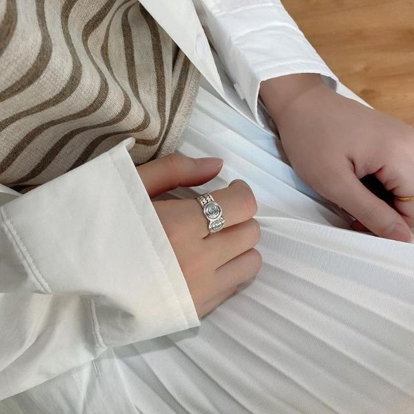 cluster rings ins authentic s925 sterling silver fine jewelry smile/ sad band ring adjust tlj1031, Golden;silver
cluster rings ins authentic s925 sterling silver fine jewelry smile/ sad band ring adjust tlj1031, Golden;silver