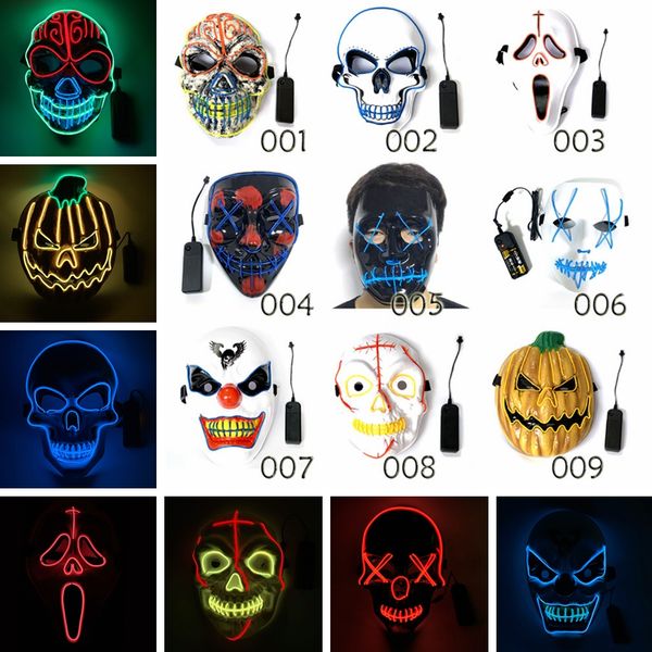 fashion halloween led scary masks el wire skull masquerade mask ghost pumpkin festival dancing cosplay party supplies
fashion halloween led scary masks el wire skull masquerade mask ghost pumpkin festival dancing cosplay party supplies