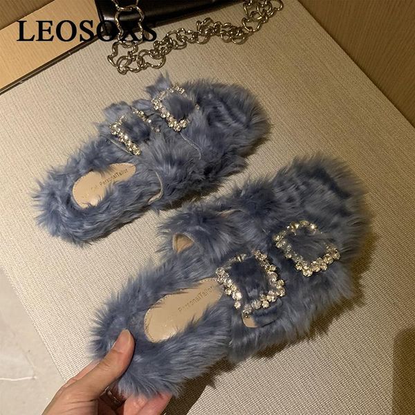 woman fur shoes women rhinestone slides outdoor blue flats brand elegant ladies soft slippers female zapatos de mujer, Black
woman fur shoes women rhinestone slides outdoor blue flats brand elegant ladies soft slippers female zapatos de mujer, Black