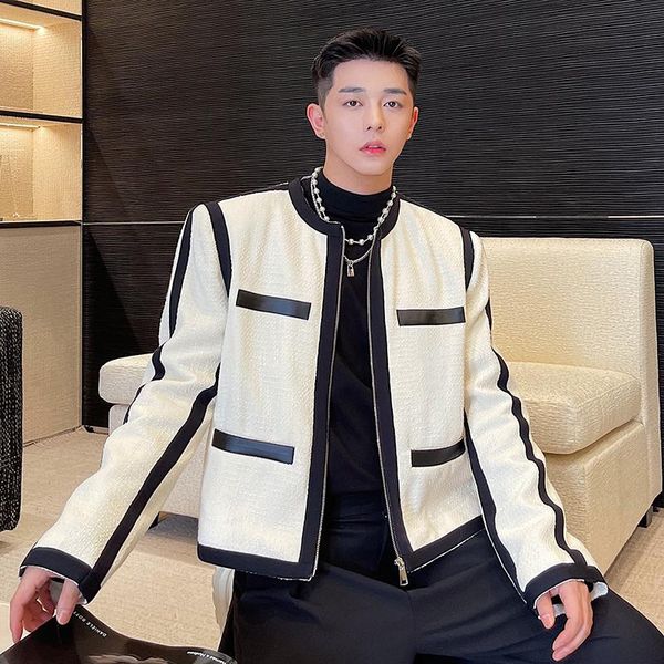 men's jackets autumn streetwear trend coat vintage fashion stipe splice jacket, Black;brown
men's jackets autumn streetwear trend coat vintage fashion stipe splice jacket, Black;brown