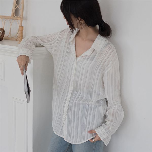 thin full sleeves sunscreen light all match office lady brief chic loose casual women leisure shirts 210421, White
thin full sleeves sunscreen light all match office lady brief chic loose casual women leisure shirts 210421, White