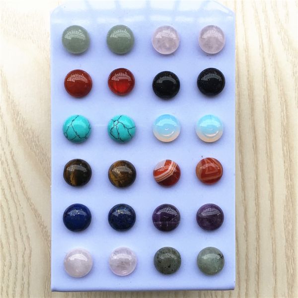 simple trendy geometric 12mm round mixed color natural stone rose quartz amethyst stud earrings for women jewelry, Golden;silver
simple trendy geometric 12mm round mixed color natural stone rose quartz amethyst stud earrings for women jewelry, Golden;silver