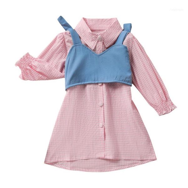 clothing sets 2021 1-6y fashion kids girl set pink plaid print turn-down neck long sleeve shirt dress+bows denim vest autumn 2pcs1, White
clothing sets 2021 1-6y fashion kids girl set pink plaid print turn-down neck long sleeve shirt dress+bows denim vest autumn 2pcs1, White