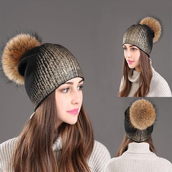 beanie/skull caps winter knitted beanie hats for women with real raccoon dog fur pom woolen hat double layar warm knit skull cap, Blue;gray
beanie/skull caps winter knitted beanie hats for women with real raccoon dog fur pom woolen hat double layar warm knit skull cap, Blue;gray