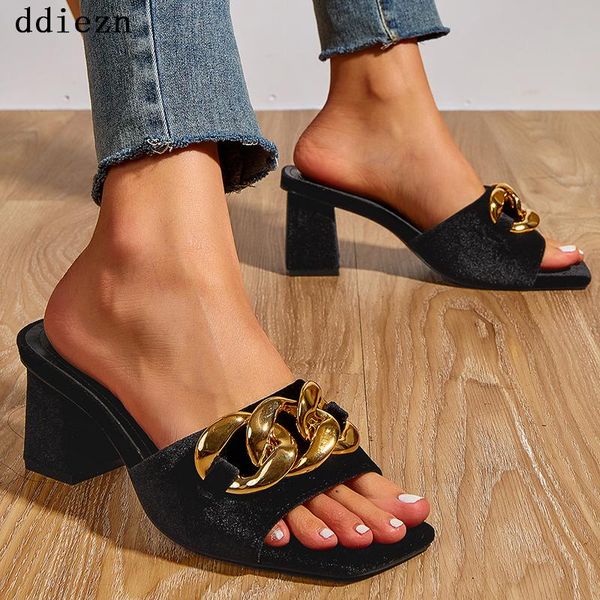 dress shoes women pumps flock high heels for sandal 2021 summer casual metal chain square toe high-heeled female, Black
dress shoes women pumps flock high heels for sandal 2021 summer casual metal chain square toe high-heeled female, Black