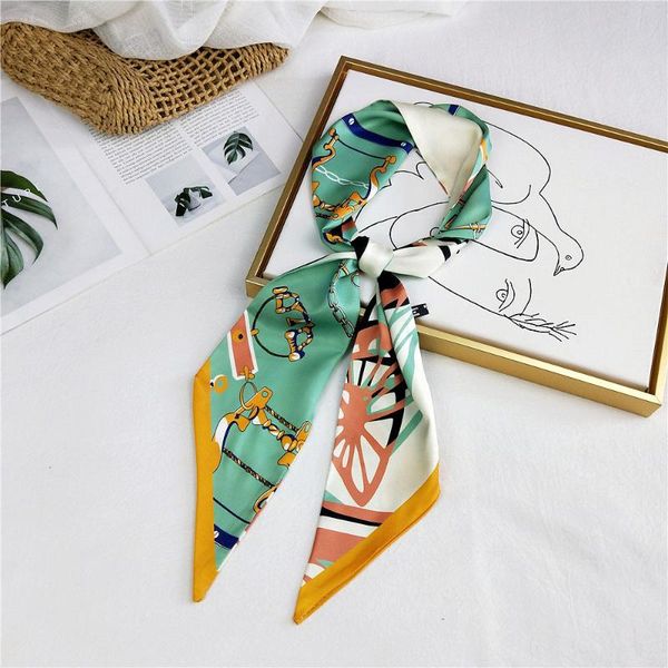 scarves luxury silk scarf women designer style paris family print head small tie handle bag ribbons long, Blue;gray
scarves luxury silk scarf women designer style paris family print head small tie handle bag ribbons long, Blue;gray