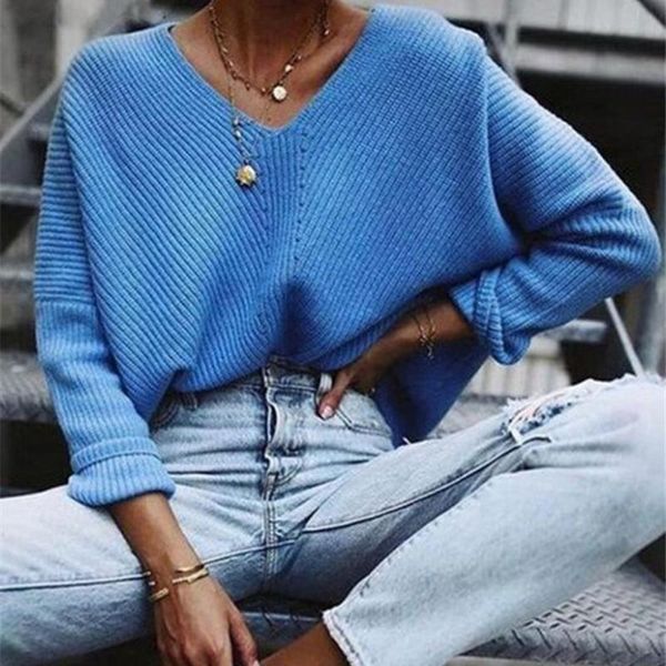 women's sweaters autumn winter sweater women blue knitted pullovers long sleeve v-neck cashmere casual korean female jumper, White;black
women's sweaters autumn winter sweater women blue knitted pullovers long sleeve v-neck cashmere casual korean female jumper, White;black