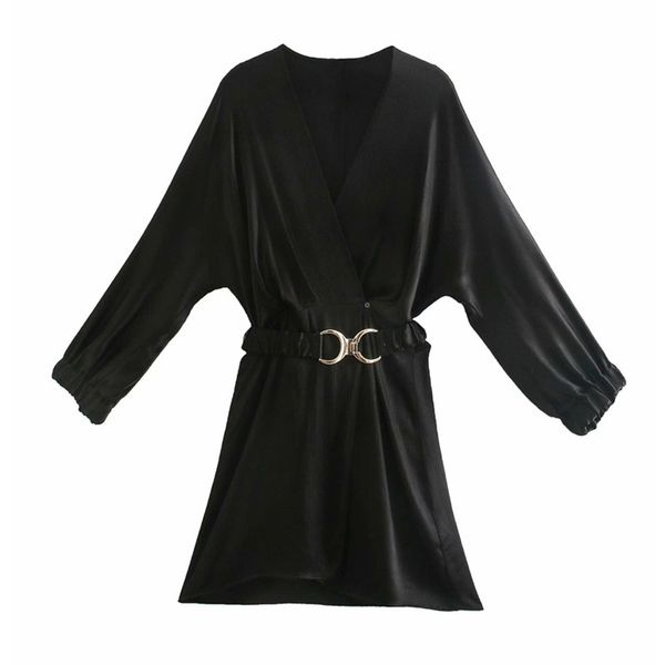 women summer vintage mini dress long sleeve v-neck sashes satin black fashion street female elegant a-line dresses vestidos 210513, Black;gray
women summer vintage mini dress long sleeve v-neck sashes satin black fashion street female elegant a-line dresses vestidos 210513, Black;gray