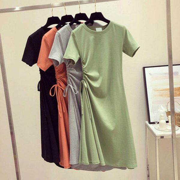 fashion green dress summer ins waist and thin drawstring western style korean students all-match t-shirt casual dresses, Black;gray
fashion green dress summer ins waist and thin drawstring western style korean students all-match t-shirt casual dresses, Black;gray