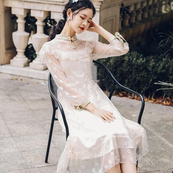 casual dresses 2021 fashion women's clothing mandarin collar vintage dress women, Black;gray
casual dresses 2021 fashion women's clothing mandarin collar vintage dress women, Black;gray