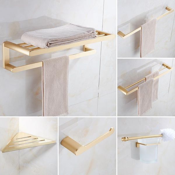 bath accessory set bathroom accessories hardware brushed gold brass towel rack paper holder toilet brush bar shelves
bath accessory set bathroom accessories hardware brushed gold brass towel rack paper holder toilet brush bar shelves
