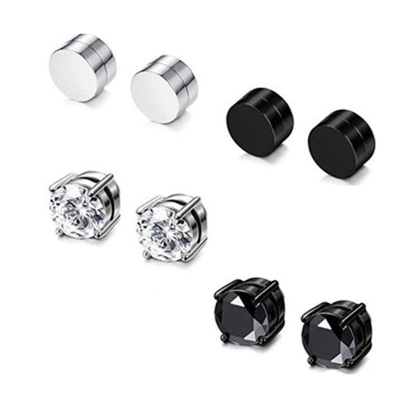 no ear hole magnetic zircon men's fashion japanese stainless steel stud set earrings, Black
no ear hole magnetic zircon men's fashion japanese stainless steel stud set earrings, Black