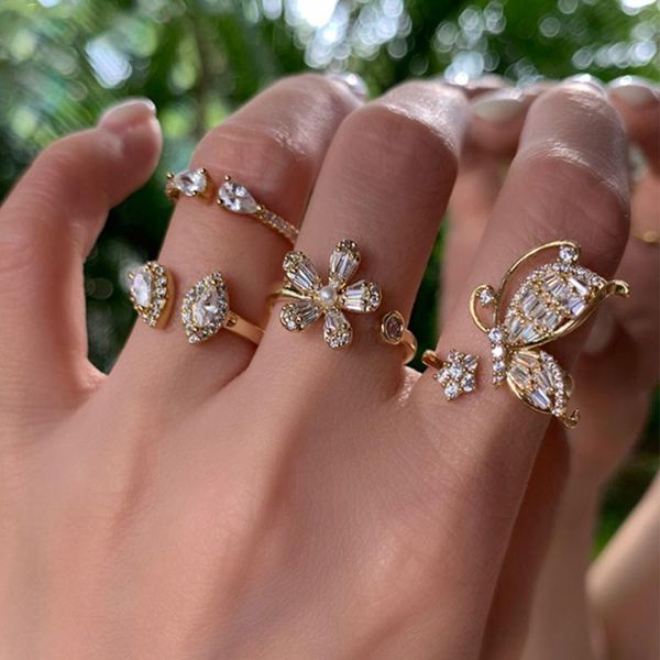 cluster rings uilz shiny butterfly cz cubic zirconia for women open adjustable crystal weddings party jewelry gifts crl1390, Golden;silver
cluster rings uilz shiny butterfly cz cubic zirconia for women open adjustable crystal weddings party jewelry gifts crl1390, Golden;silver