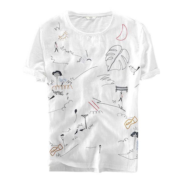 embroidery tees shirts streetwear harajuku casual short sleeve tshirts mens hip hop fashion summer 210601, White;black
embroidery tees shirts streetwear harajuku casual short sleeve tshirts mens hip hop fashion summer 210601, White;black