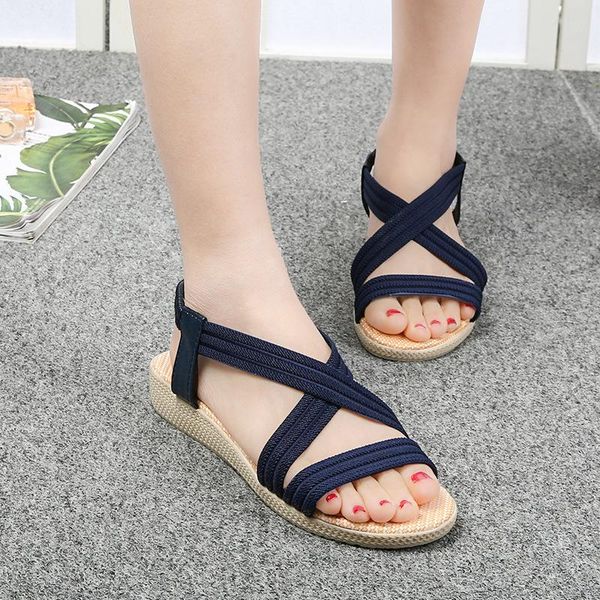 sandals women 2021 casual women's flat wedge elastic band fish mouth roman shoes large size beach, Black
sandals women 2021 casual women's flat wedge elastic band fish mouth roman shoes large size beach, Black