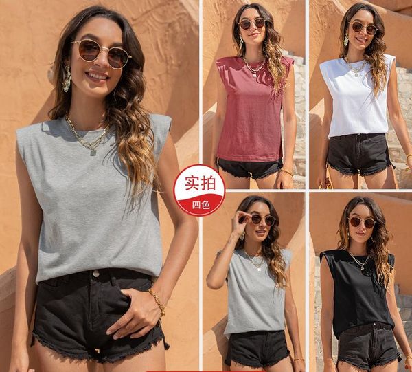 women's t-shirt women solid t shirt ladies casual round neck tee sleeveless street wear summer plus size pullover t-shirts y2k style, White
women's t-shirt women solid t shirt ladies casual round neck tee sleeveless street wear summer plus size pullover t-shirts y2k style, White
