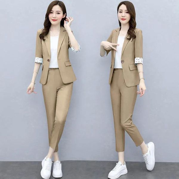 women's two piece pants product autumn fashion two-piece suit for ladies, White