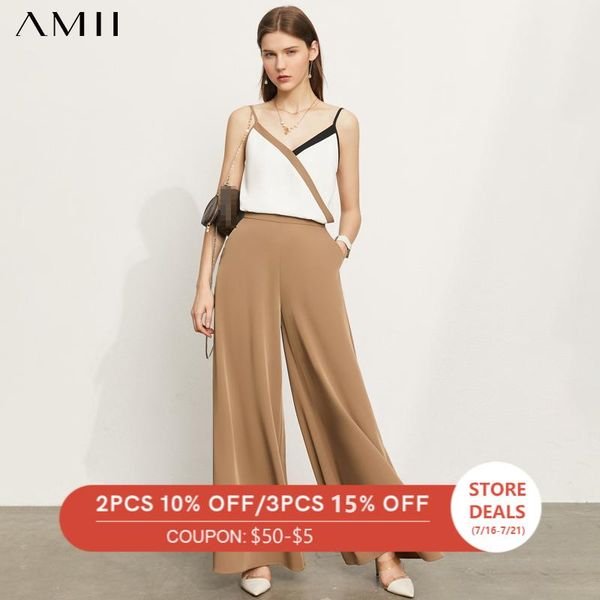 women's two piece pants amii minimalism summer fashion patchwork chiffon camisole causal solid loose 12140511, White
women's two piece pants amii minimalism summer fashion patchwork chiffon camisole causal solid loose 12140511, White