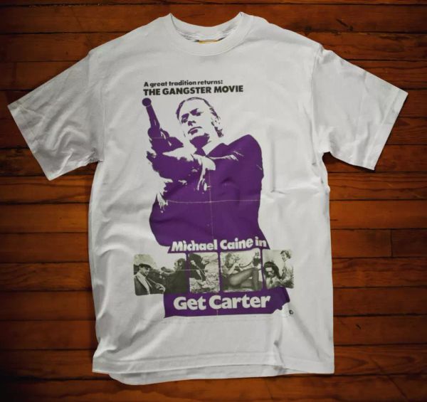 Get Carter T-shirt Movie Gangster Cain movie film london underground tee, White;black
Get Carter T-shirt Movie Gangster Cain movie film london underground tee, White;black