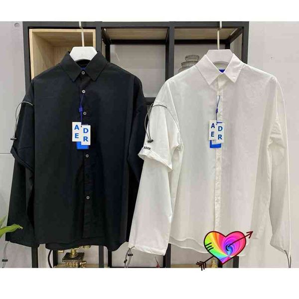 men's casual shirts slightly oversized ader error men women drawstring adererror invaders shirt ufo ader blouse simg, White;black
men's casual shirts slightly oversized ader error men women drawstring adererror invaders shirt ufo ader blouse simg, White;black