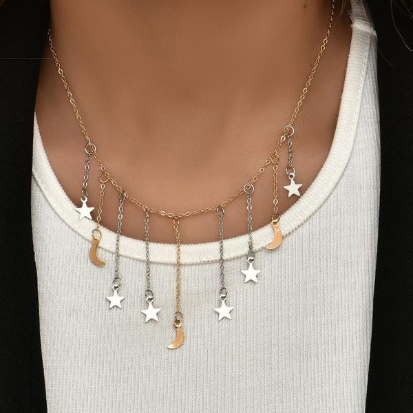 pendant necklaces vintage tassels geometry star moon lock necklace for women 2021 boho multi-level pendants chokers jewelry gift, Silver
pendant necklaces vintage tassels geometry star moon lock necklace for women 2021 boho multi-level pendants chokers jewelry gift, Silver