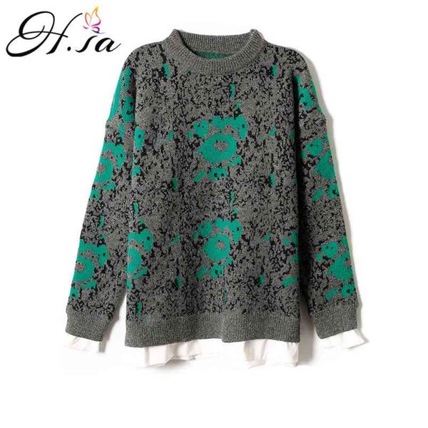 women pullovers winter jumpers knitwear fake 2 pieces sweater floral vintage pullover sueter mujer jumper 210430, White;black
women pullovers winter jumpers knitwear fake 2 pieces sweater floral vintage pullover sueter mujer jumper 210430, White;black