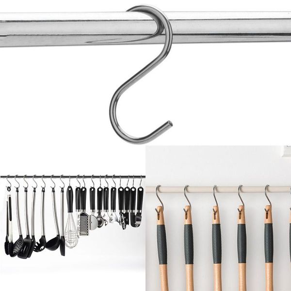 hooks & rails 10pcs/set s-type hook stainless steel multi-function load-bearing storage holder hanging home kitchen gadgets
hooks & rails 10pcs/set s-type hook stainless steel multi-function load-bearing storage holder hanging home kitchen gadgets