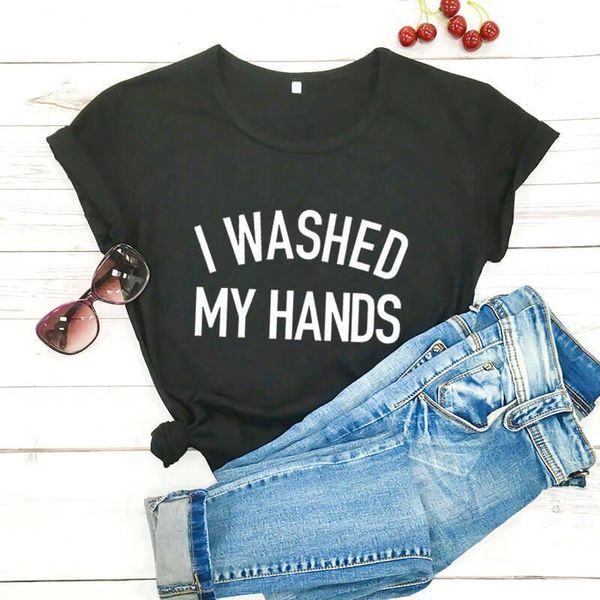 i washed my hands womens stay home arrival funny casual 100%cotton quarantine social distancing shirts, White
i washed my hands womens stay home arrival funny casual 100%cotton quarantine social distancing shirts, White