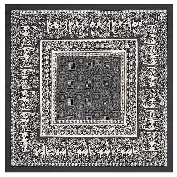 scarves pobing 100% silk scarf woman forest deer print square ins luxury bandanas small hijab foulards lady tie headband 53x53cm, Blue;gray
scarves pobing 100% silk scarf woman forest deer print square ins luxury bandanas small hijab foulards lady tie headband 53x53cm, Blue;gray