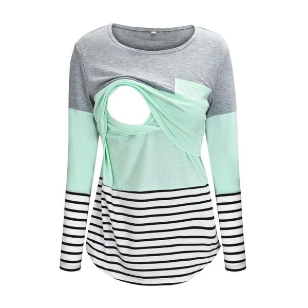 maternity & tees long sleeve striped women blouse nursing t-shirt for breastfeeding mom ladies casual winter shirt, White
maternity & tees long sleeve striped women blouse nursing t-shirt for breastfeeding mom ladies casual winter shirt, White