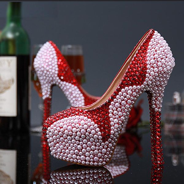dress shoes pearl diamond ultra high heel pumps genuine leather wedding bride women waterproof wine red ladies big size 43, Black
dress shoes pearl diamond ultra high heel pumps genuine leather wedding bride women waterproof wine red ladies big size 43, Black