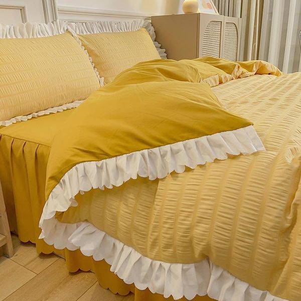 bonenjoy size bedclothes seersucker king bed sheet sets yellow color cover bedsheet pillowcase double bedding set
bonenjoy size bedclothes seersucker king bed sheet sets yellow color cover bedsheet pillowcase double bedding set