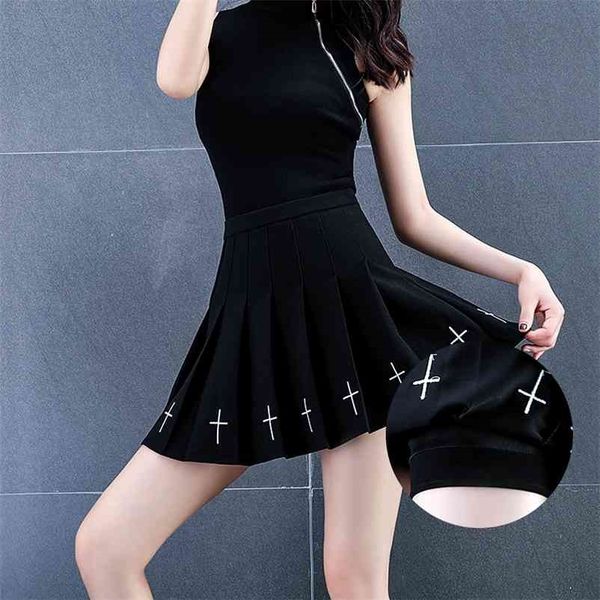 summer women short casual polyester skirt harajuku elastic high-waist pleated sweet fresh feeling a-line mini 1810# 210621, Black
summer women short casual polyester skirt harajuku elastic high-waist pleated sweet fresh feeling a-line mini 1810# 210621, Black