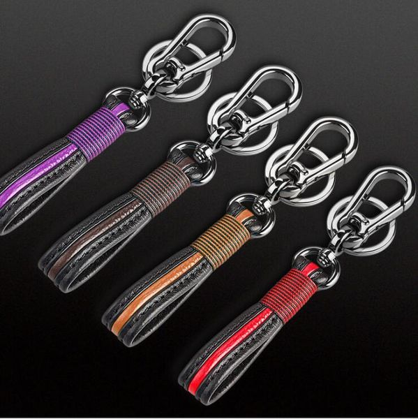 keychains 2021 fashion genuine leather intertexture sennit styling car auto home key chain ring keyring good gift special design, Silver
keychains 2021 fashion genuine leather intertexture sennit styling car auto home key chain ring keyring good gift special design, Silver