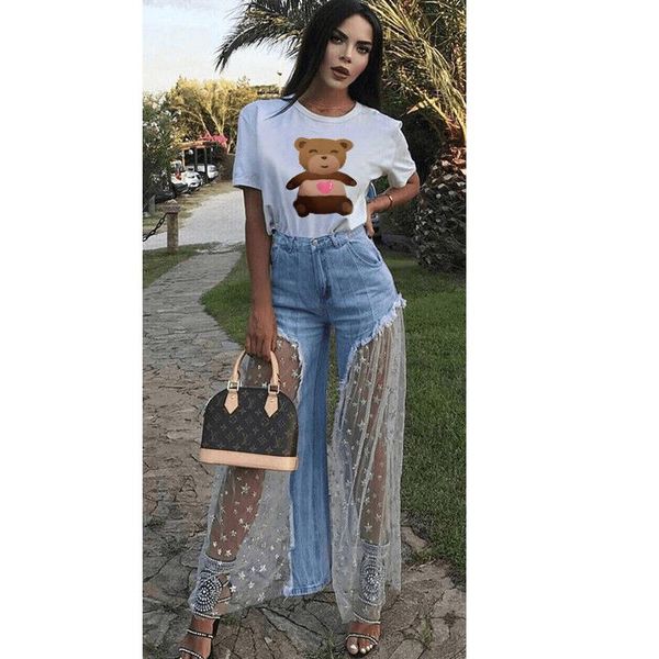 women's pants & capris fashion streetwear lace mesh wide leg women high waist ripped patchwork demin flare sheer casual long jeans trou, Black;white
women's pants & capris fashion streetwear lace mesh wide leg women high waist ripped patchwork demin flare sheer casual long jeans trou, Black;white