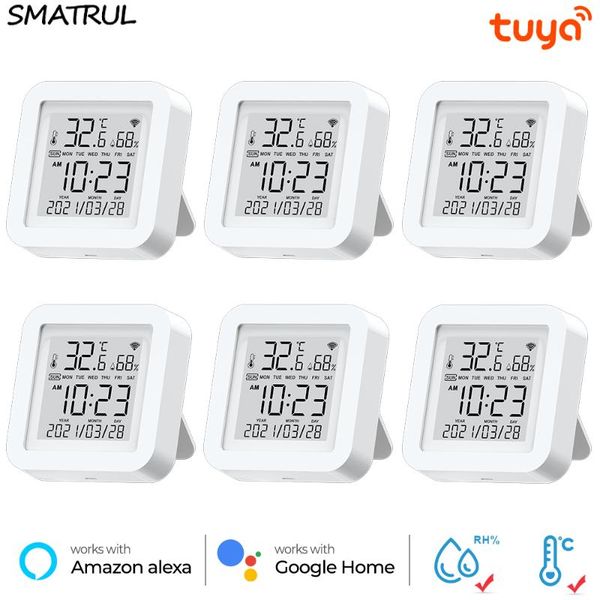 smart home control tuya wifi temperature and humidity sensor lndoor hygrometer thermometer electronic lcd display support alexa google
smart home control tuya wifi temperature and humidity sensor lndoor hygrometer thermometer electronic lcd display support alexa google