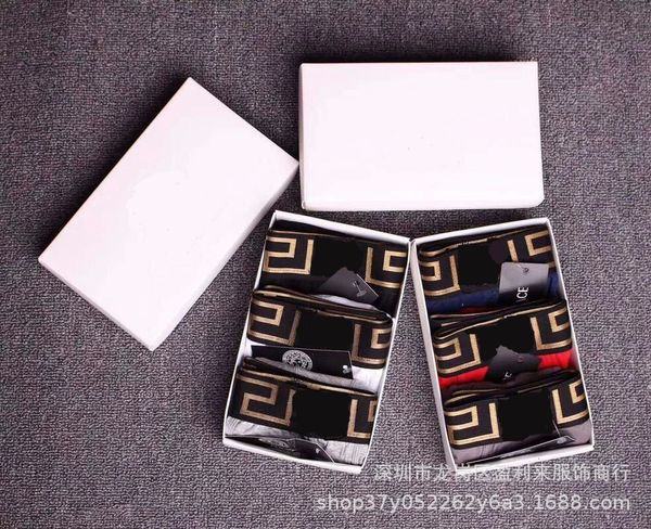fashion brand head sports men's underwear pure cotton boxers youth, Black;white