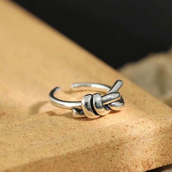 cluster rings vintage authentic s925 sterling silver fine jewelry retro twist love knot ring adjust tlj1096, Golden;silver
cluster rings vintage authentic s925 sterling silver fine jewelry retro twist love knot ring adjust tlj1096, Golden;silver
