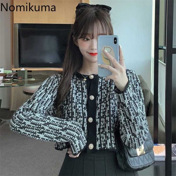 nomikuma korean short elegant women sweater coat single breasted long sleeve o-neck knit cardigan jacket autumn 6b459 211214, White;black
nomikuma korean short elegant women sweater coat single breasted long sleeve o-neck knit cardigan jacket autumn 6b459 211214, White;black