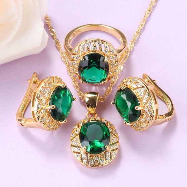 earrings & necklace gold color african jewelry set for women wedding trendy accessories green cubic zirconia clip and ring sets, Silver
earrings & necklace gold color african jewelry set for women wedding trendy accessories green cubic zirconia clip and ring sets, Silver