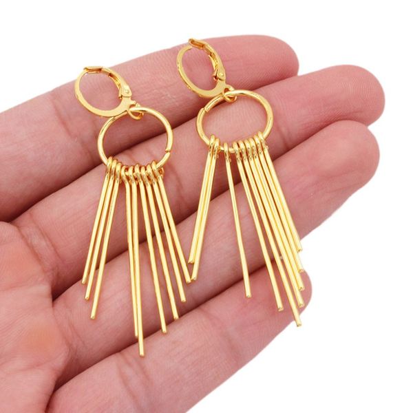 unique style women dangle earrings 18k yellow gold filled female jewelry gift, Silver
unique style women dangle earrings 18k yellow gold filled female jewelry gift, Silver