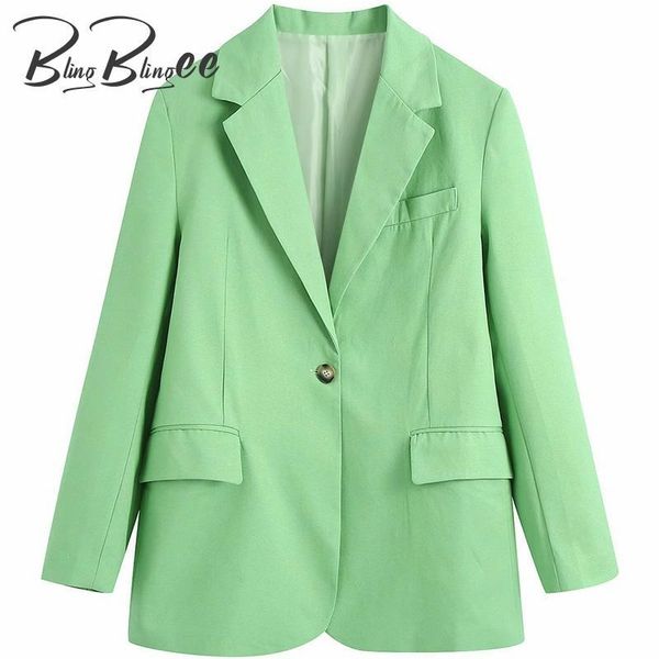 women's suits & blazers blingblingee 2021 autumn fashion long sleeve notched collar single button women casual female green straight ja, White;black
women's suits & blazers blingblingee 2021 autumn fashion long sleeve notched collar single button women casual female green straight ja, White;black