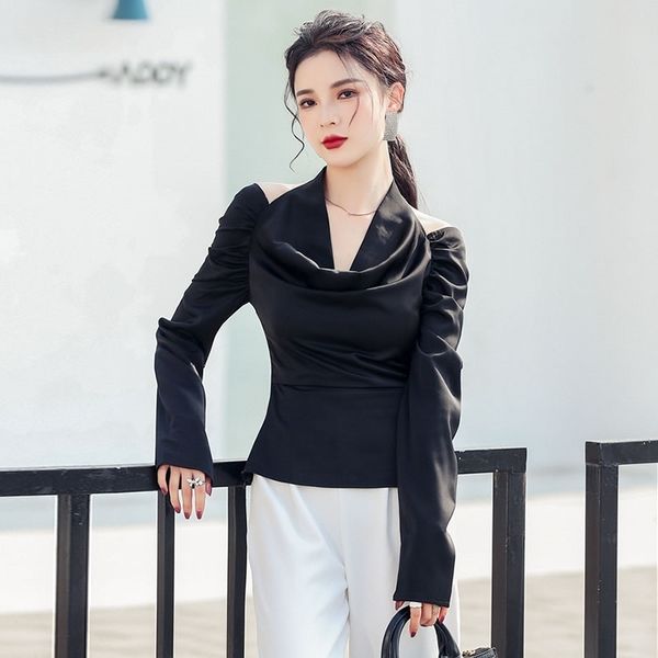 female loose shirt women's spring autumn off shoulder v-neck chiffon fashion long sleeve women bluses vintage 929c 210420, White
female loose shirt women's spring autumn off shoulder v-neck chiffon fashion long sleeve women bluses vintage 929c 210420, White