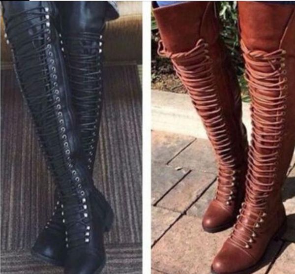 boots women knee high gladiator low heels autumn pu leather plus size shoes booties vintage shoe accrossing mujer h256 rtbx, Black
boots women knee high gladiator low heels autumn pu leather plus size shoes booties vintage shoe accrossing mujer h256 rtbx, Black