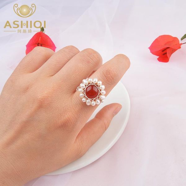 cluster rings ashiqi real freshwater pearl natural agate 925 silver handmade design vintage jewelry, Golden;silver
cluster rings ashiqi real freshwater pearl natural agate 925 silver handmade design vintage jewelry, Golden;silver