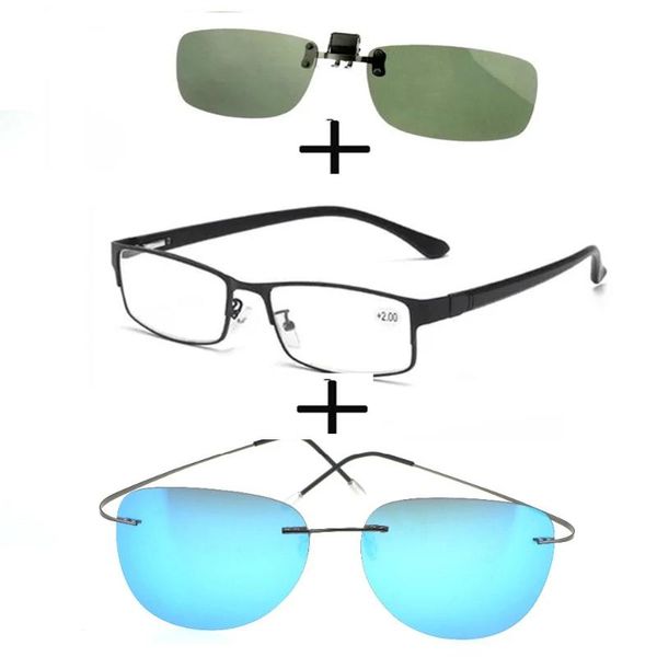 sunglasses 3pcsrectangular metal black business reading glasses for men women + alloy polarized thin leg clip, White;black
sunglasses 3pcsrectangular metal black business reading glasses for men women + alloy polarized thin leg clip, White;black